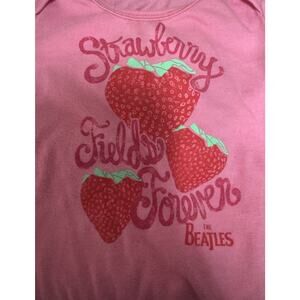 The Beatles Strawberry Fields Forever Infant Size 6M Pink Graphic Bodysuit 2010